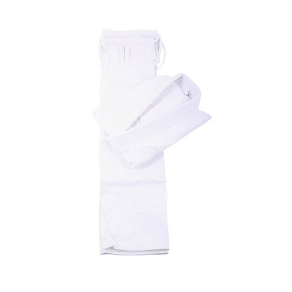 ADULT  PLAIN BJJ GI WHITE FRONT SIDE