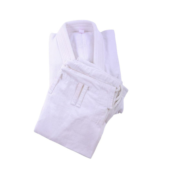 ADULT  PLAIN BJJ GI WHITE LEFT SIDE