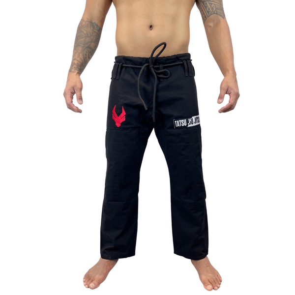 BJJ PANTS 2022 BLACK FRONT SIDE