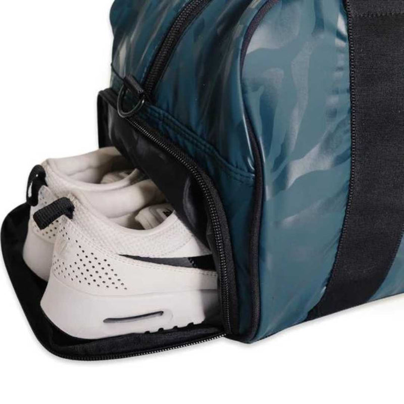 BURNER GYM DUFFEL FOREST ZEBRA LEFT SIDE