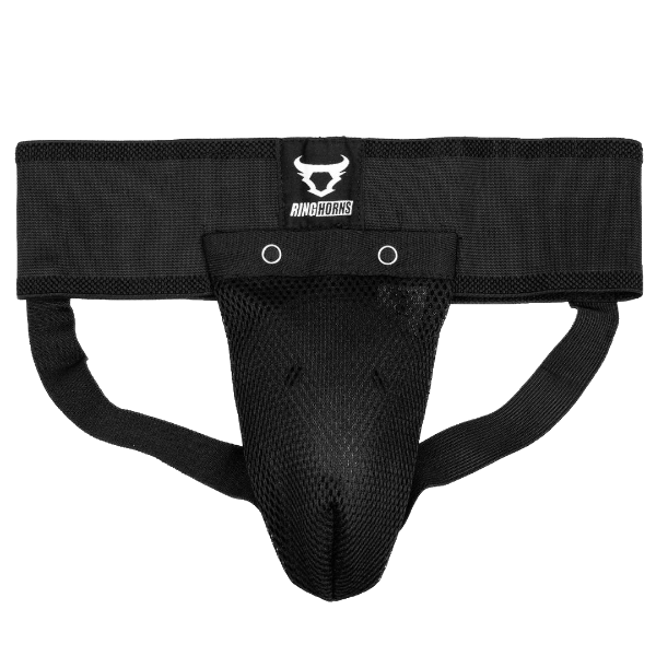 CHARGER KIDS GROIN GUARD & SUPPORT BLACK FRONT SIDE