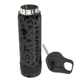 COLDEST SPORTS BOTTLE BLACK LEOPARD 24OZ LEFT SIDE