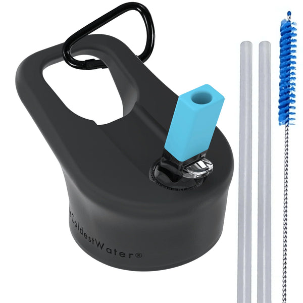 COLDEST WIDE MOUTH LID 2.0 BLACK FRONT SIDE