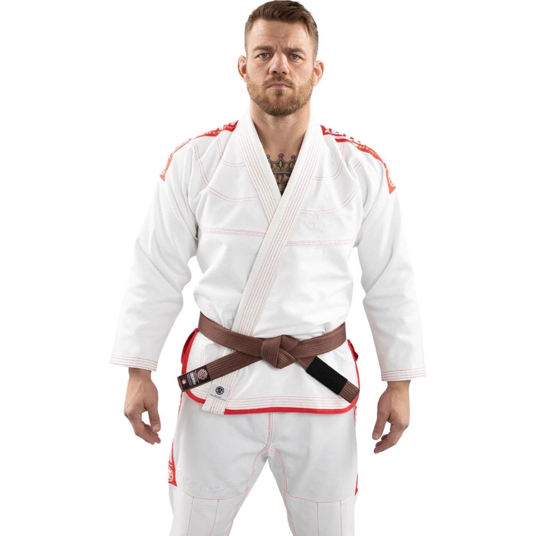 COMPLITE BJJ GI WHITE FRONT SIDE