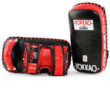 CURVED KICKING PADS RED BLACK RIGHT SIDE
