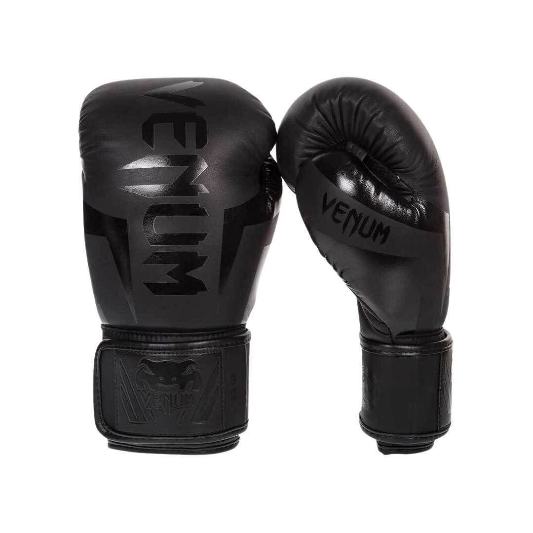 ELITE BOXING GLOVES BLACK LEFT SIDE
