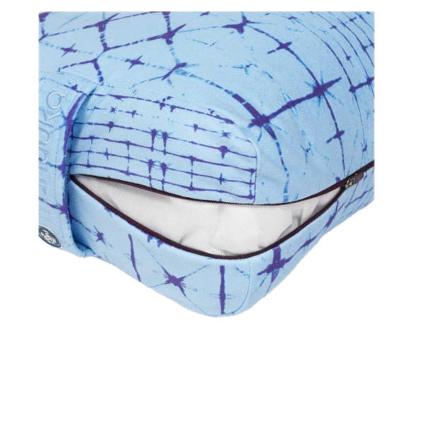 ENLIGHT RECTANGULAR BOLSTER STAR DYE CLEAR BLUE RIGHT SIDE