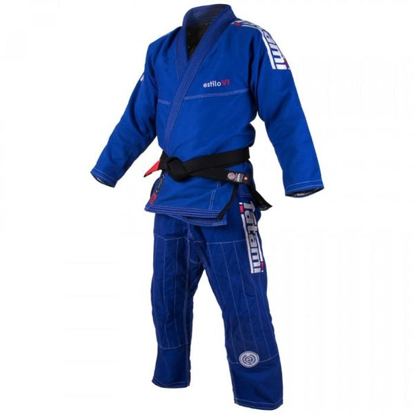 ESTILO 6.0 BJJ GI BLUE WHITE LEFT SIDE