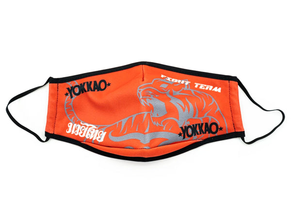 FIGHT TEAM FACE MASK RED FRONT SIDE