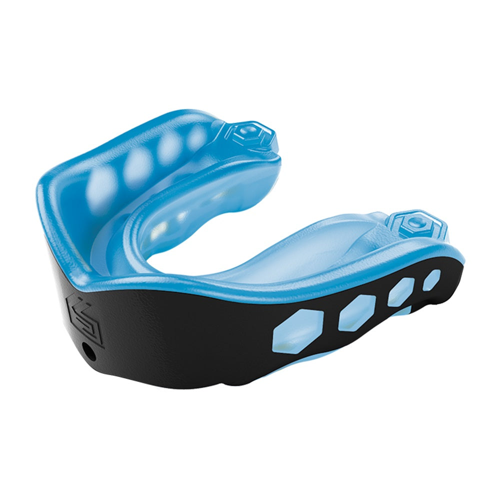 GEL MAX MOUTHGUARD BLUE BLACK ADULT FRONT SIDE