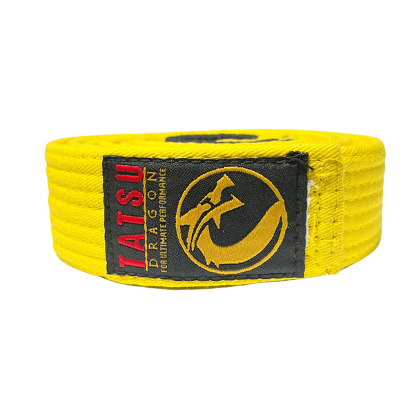 Kids BJJ Rank Belt Yellow Front Side