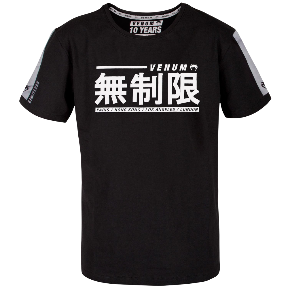 LIMITLESS KIDS T-SHIRT BLACK WHITE FRONT SIDE