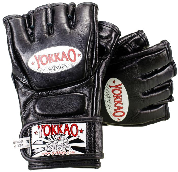 MMA GLOVES NO THUMB BLACK LEFT SIDE