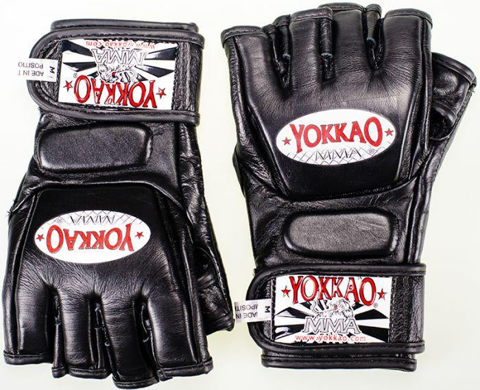 MMA GLOVES NO THUMB BLACK BACK SIDE