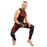 NAKAHI RASHGUARD SLEEVELSS BLACK-RED RIGHT SIDE
