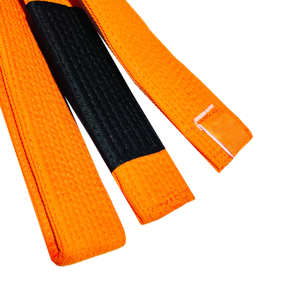 NO LABEL BJJ BELT ORANGE RIGHT SIDE