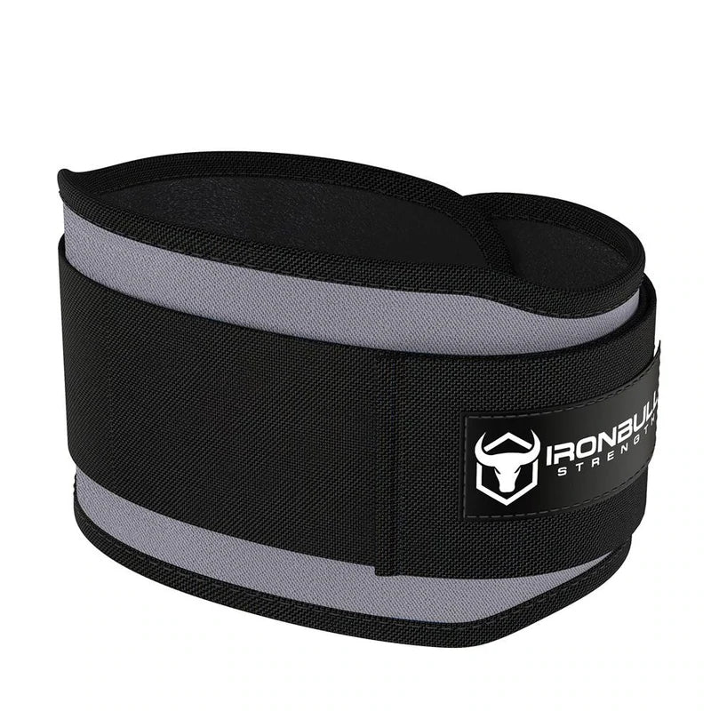 NYLON WEIGHTLIFTING BELT GRAY RIGHT SIDE