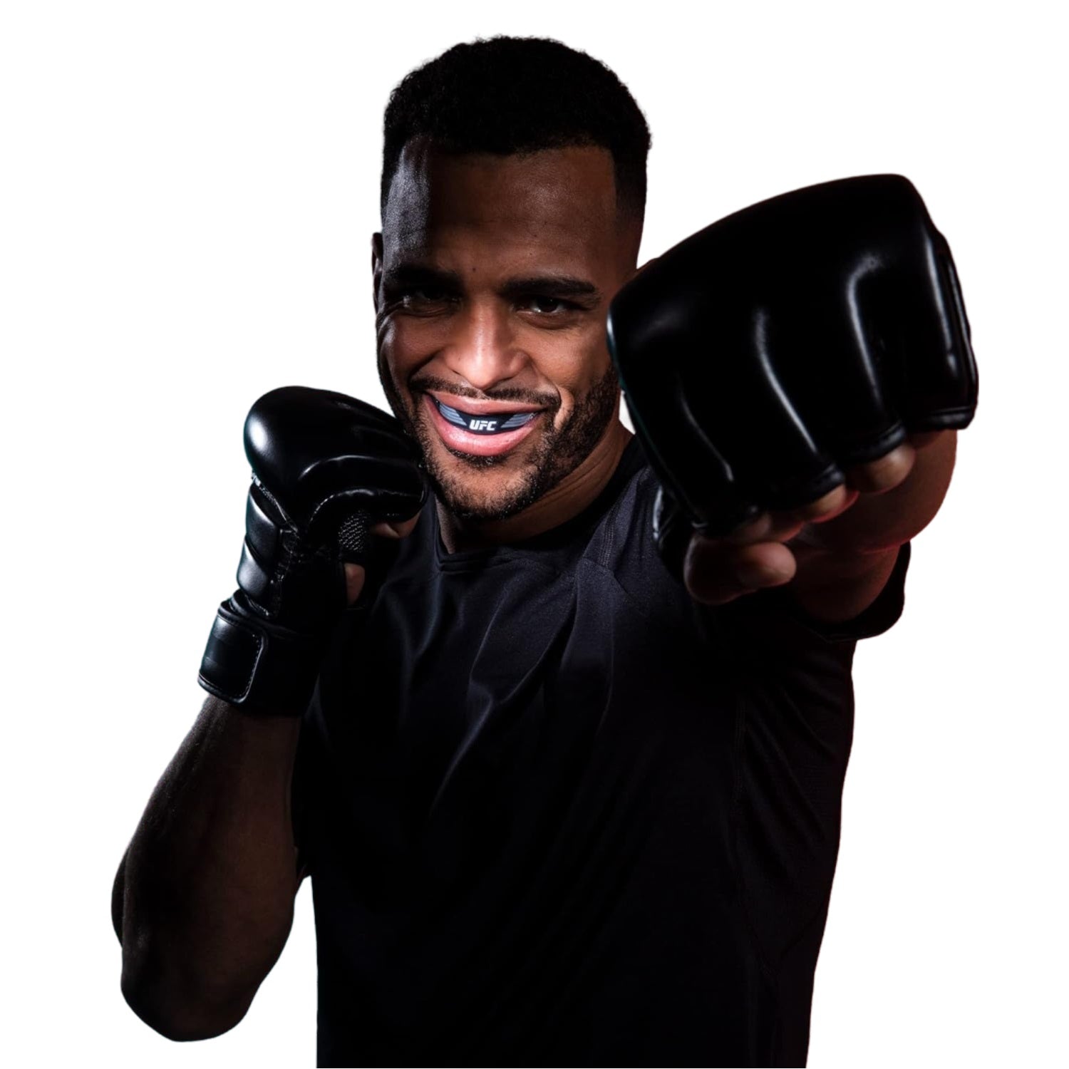 OPRO INSTANT CUSTOM FIT UFC STRIKE BLACK WHITE SILVER LEFT SIDE