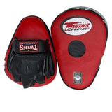 PML 10 PUNCHING MITTS RED BLACK FRONT SIDE