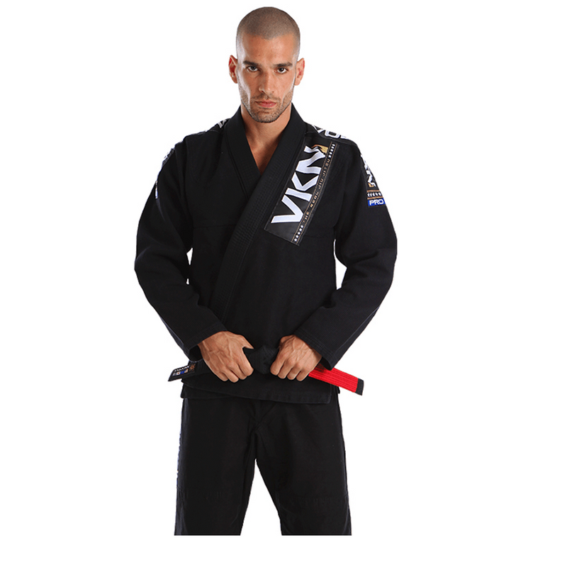 PRO BJJ GI MENS BLACK FRONT SIDE