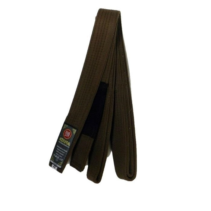 RANK BELT BROWN FRONT SIDE