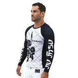 RASH GUARD BUSHIDO BLACK WHITE RIGHT SIDE