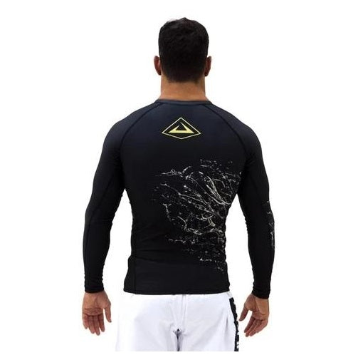 RASH GUARD LION BLACK BACK SIDE