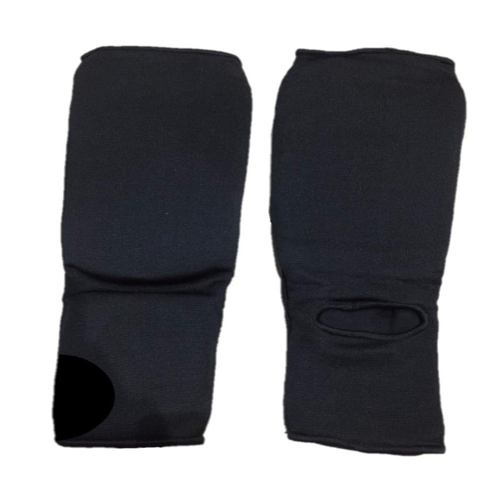 SHIN AND INSTEP GUARD BLACK FRONT SIDE