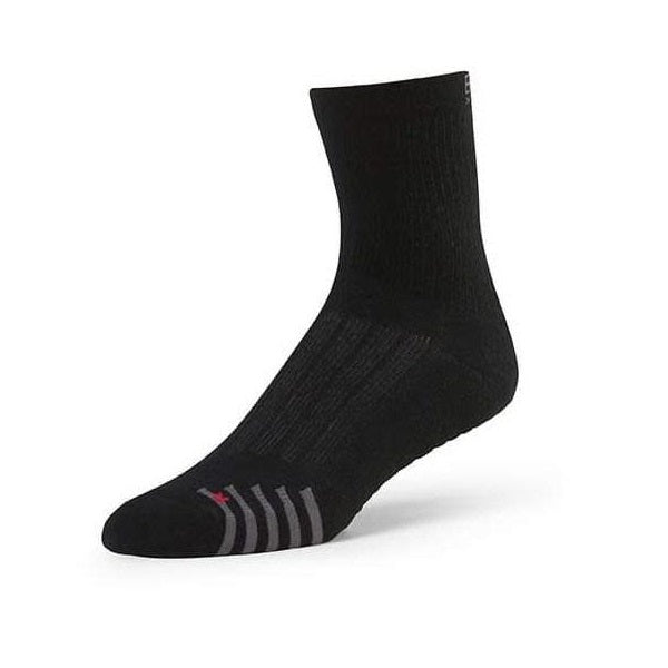 SPORT CREW SOCKS BLACK FRONT SIDE