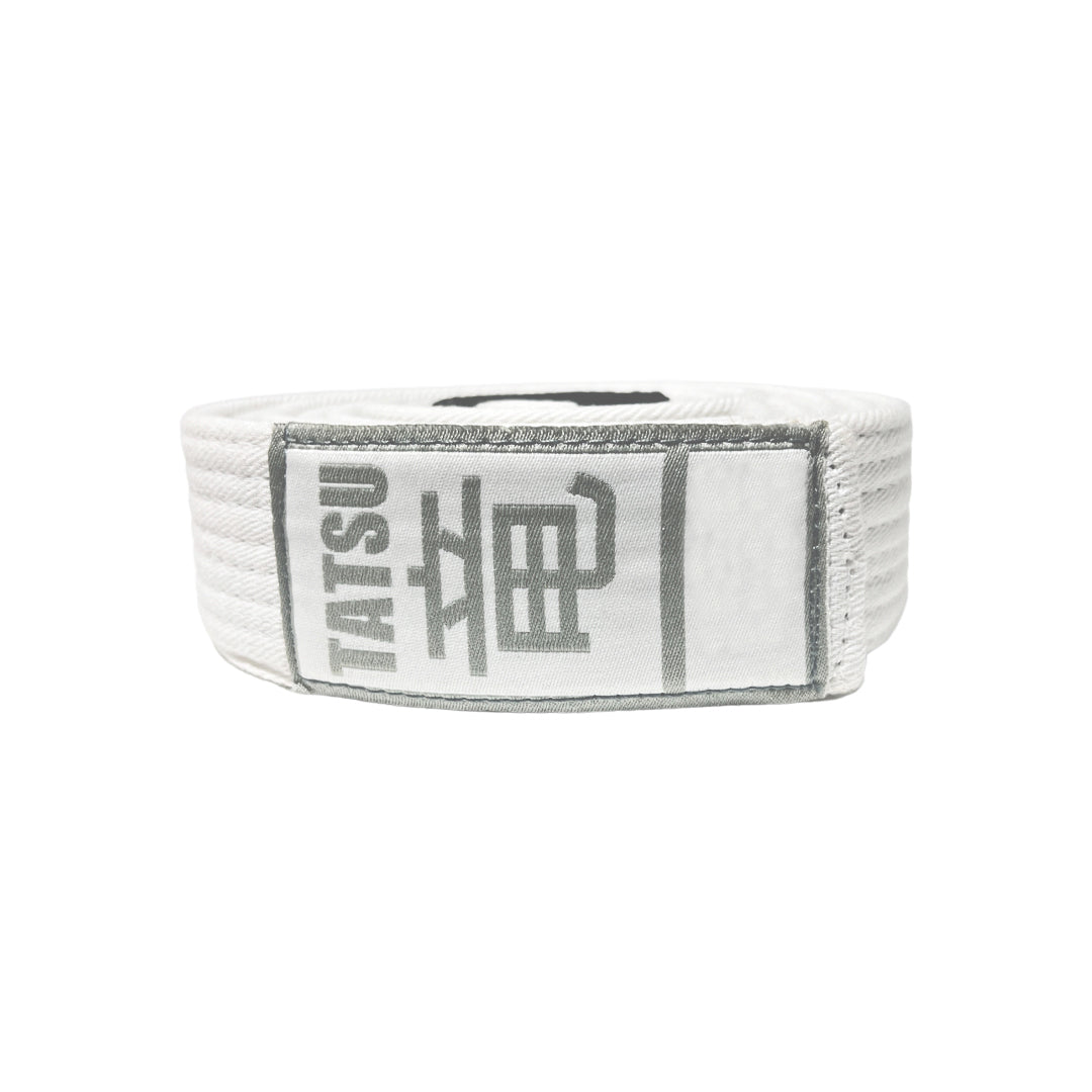 TATSU BJJ BELT ADULT ACADEMY WHITE LEFT SIDE