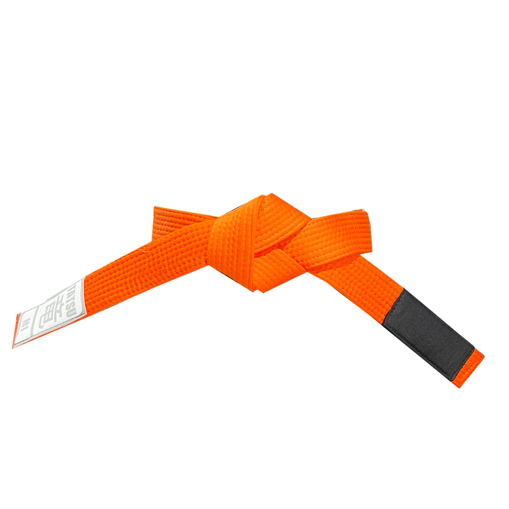 TATSU BJJ BELT KIDS ACADEMY ORANGE FRONT SIDE