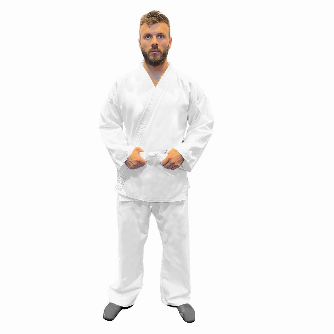 TATSU KARATE UNIFORM ACADEMY WHITE FRONT SIDE