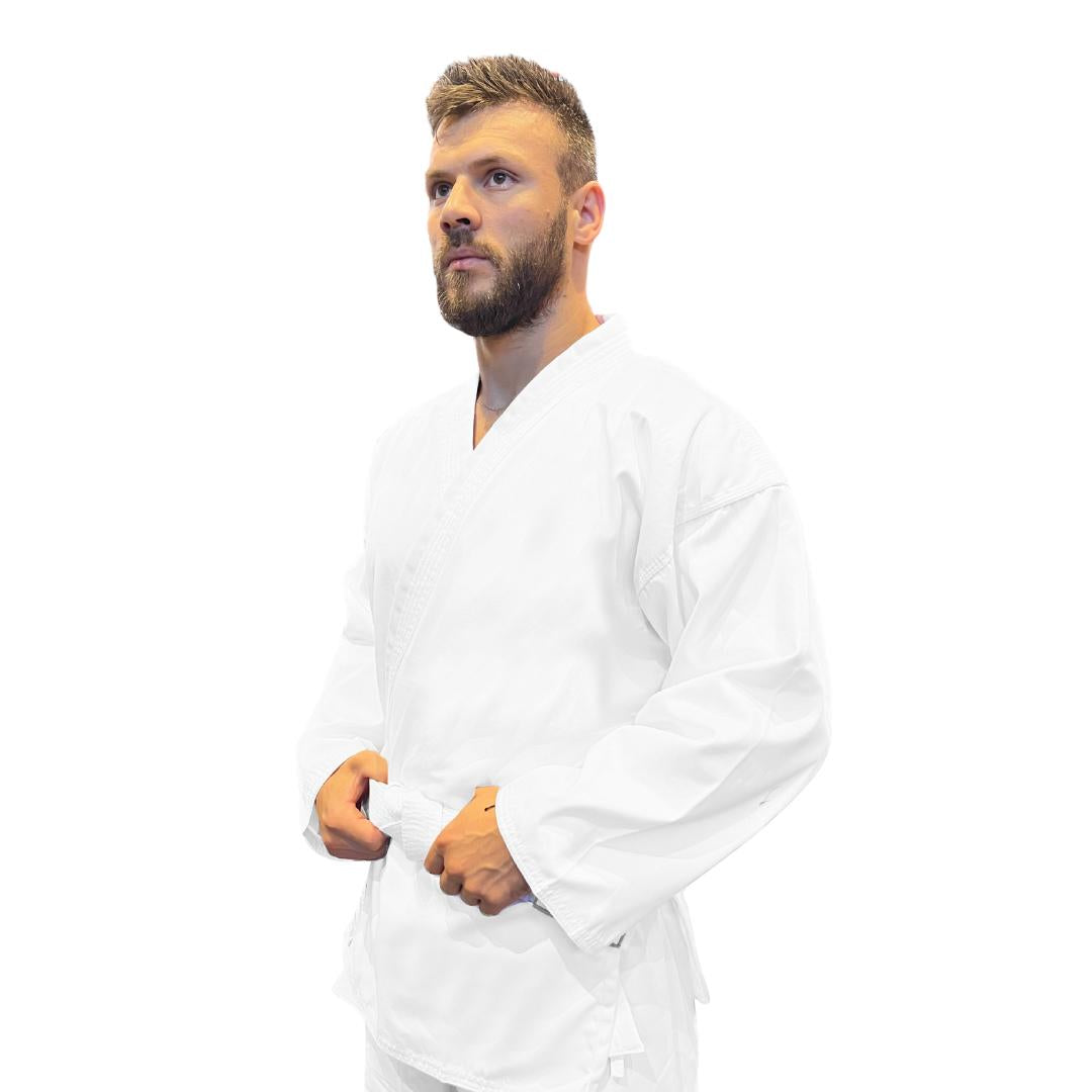 TATSU KARATE UNIFORM ACADEMY WHITE LEFT SIDE