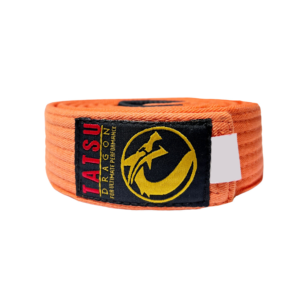 TATSU KIDS BJJ BELT ORANGE LEFT SIDE