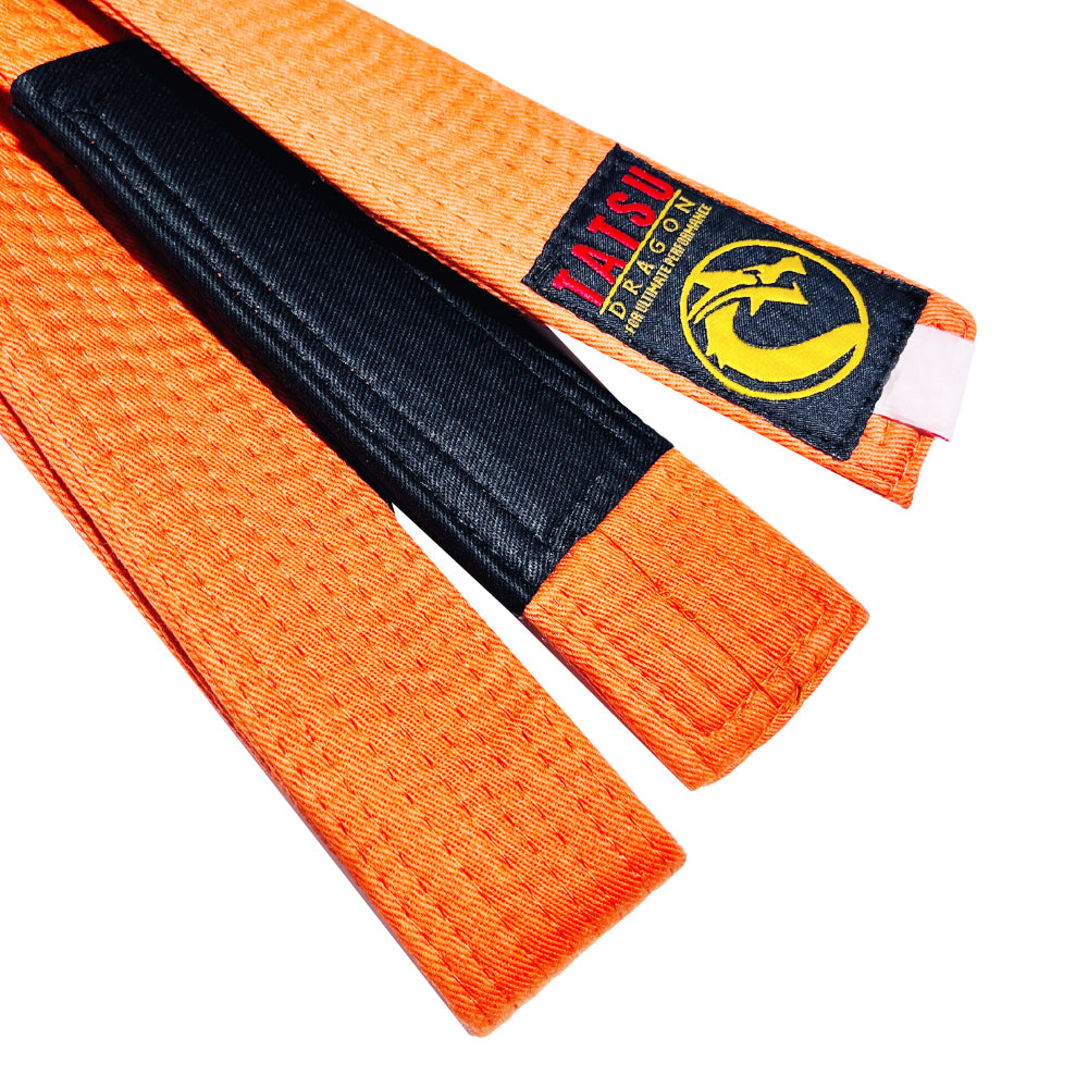 TATSU KIDS BJJ BELT ORANGE RIGHT SIDE