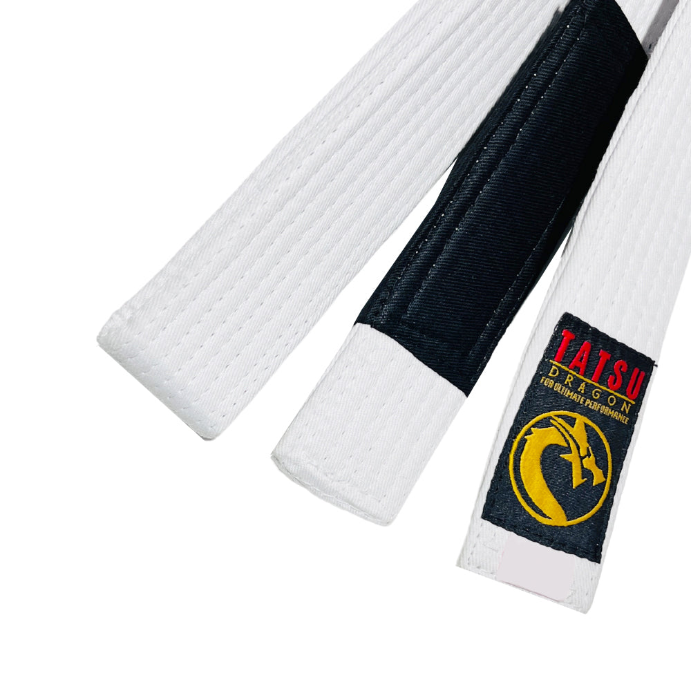 TATSU KIDS BJJ BELT WHITE LEFT SIDE