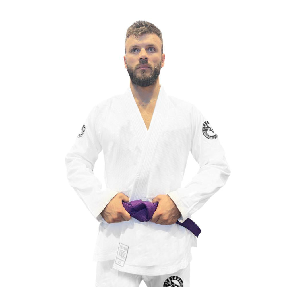 ULTRA LIGHT BJJ GI WHITE FRONT SIDE
