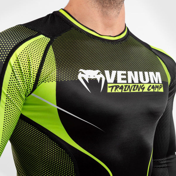 VENUM TRAINING CAMP 3.0 RASHGUARD LONG SLEEVES BLACK NEO YELLOW RIGHT SIDE