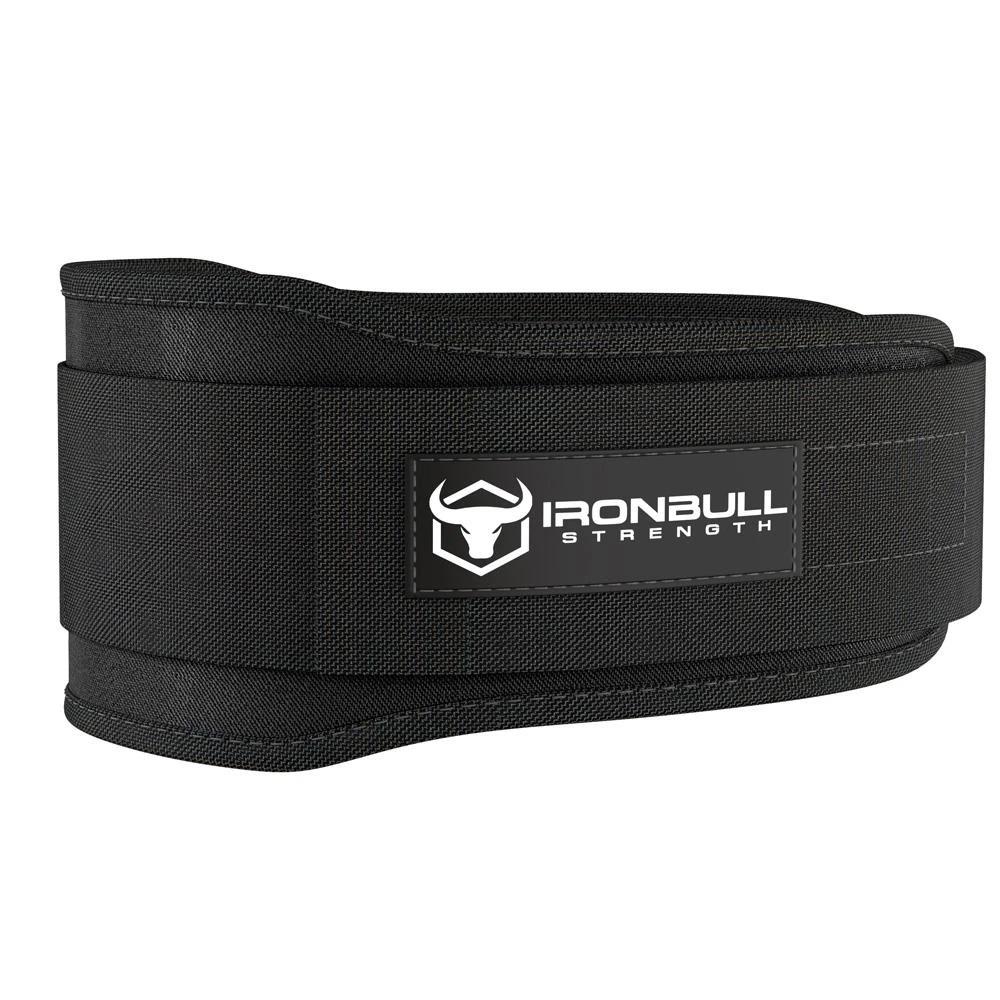WEIGHTLIFTING BELT NYLON BLACK FRONT SIDE