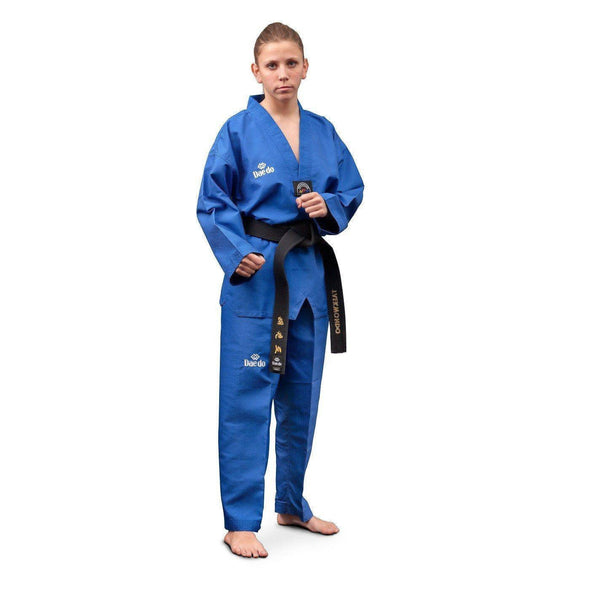 WT "SEOUL" STYLE DOBOK BLACK COLLAR BLUE FRONT SIDE