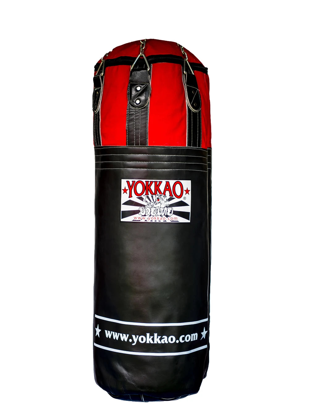 YOKKAO HEAVY BAG BLACK RED FRONT SIDE