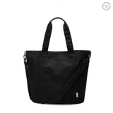 ZOEY TOTE BAG ORGANIC OBSIDIAN FRONT SIDE