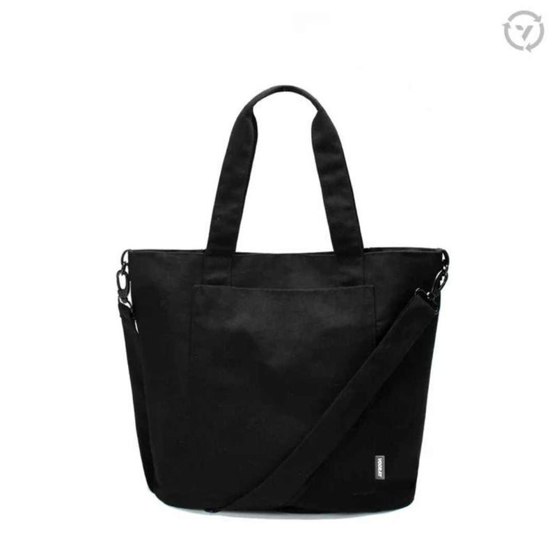 ZOEY TOTE BAG ORGANIC OBSIDIAN FRONT SIDE