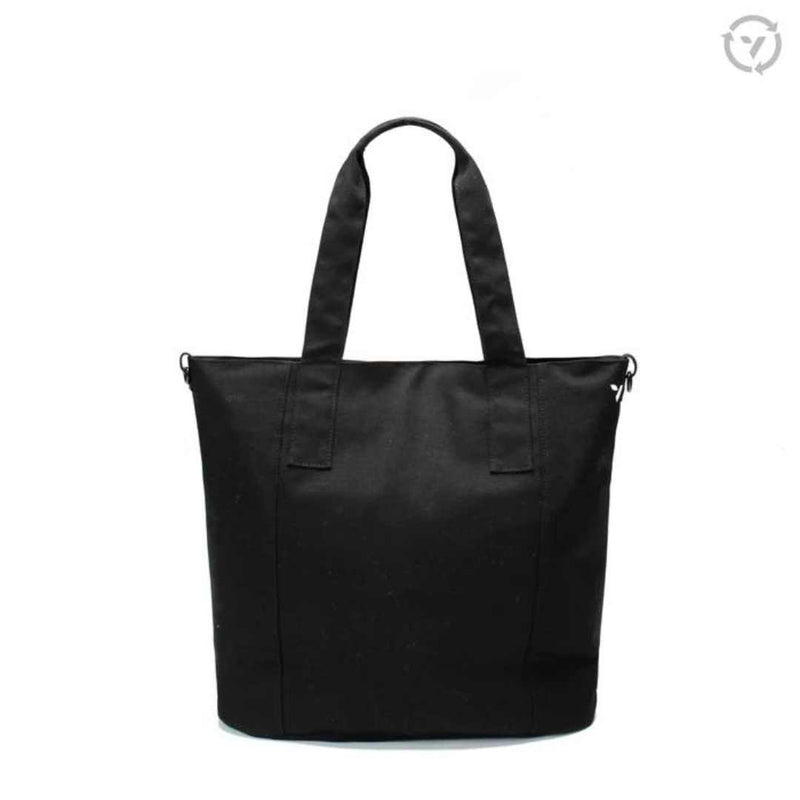 ZOEY TOTE BAG ORGANIC OBSIDIAN BACK SIDE